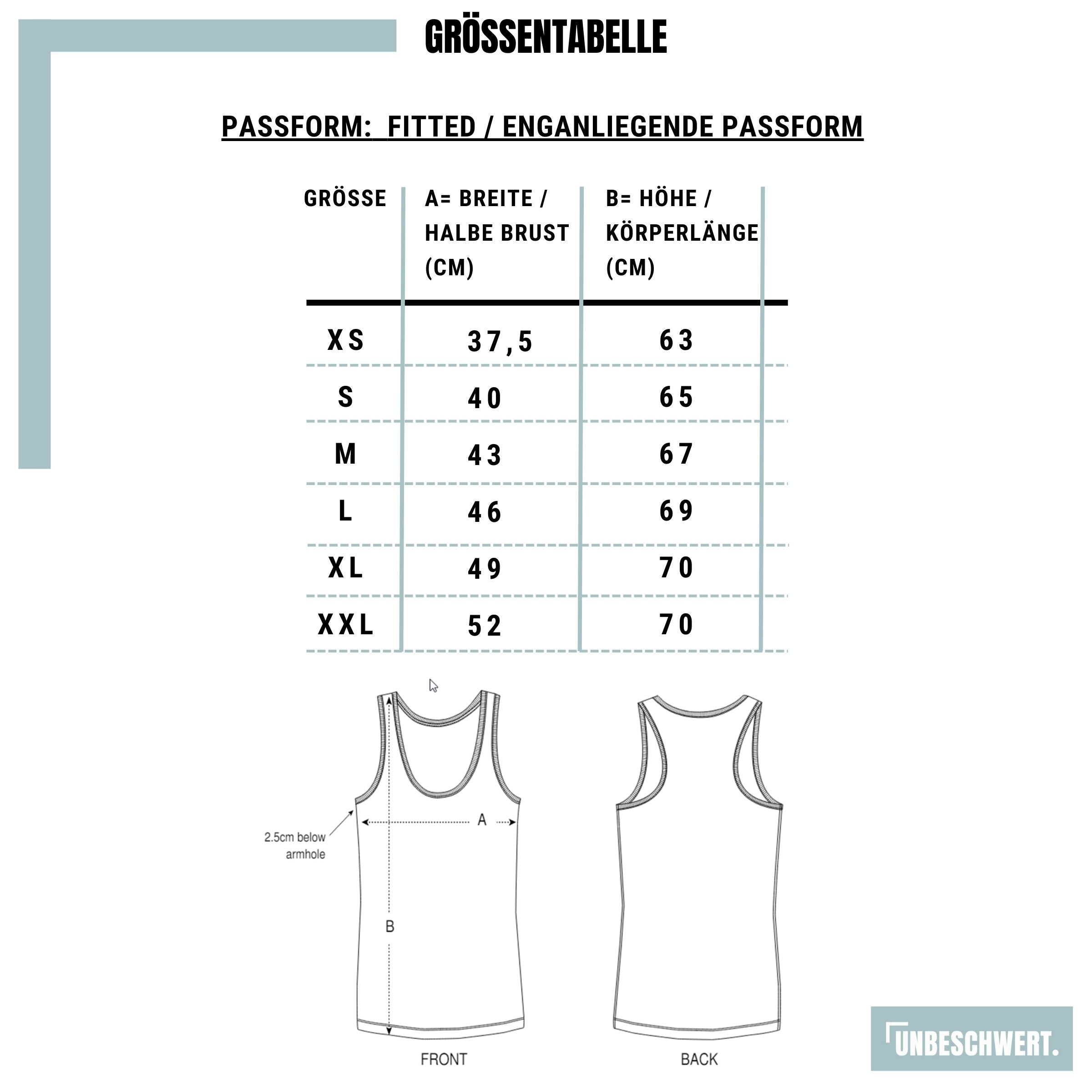 Größentabelle Premium Organic Tank Top
