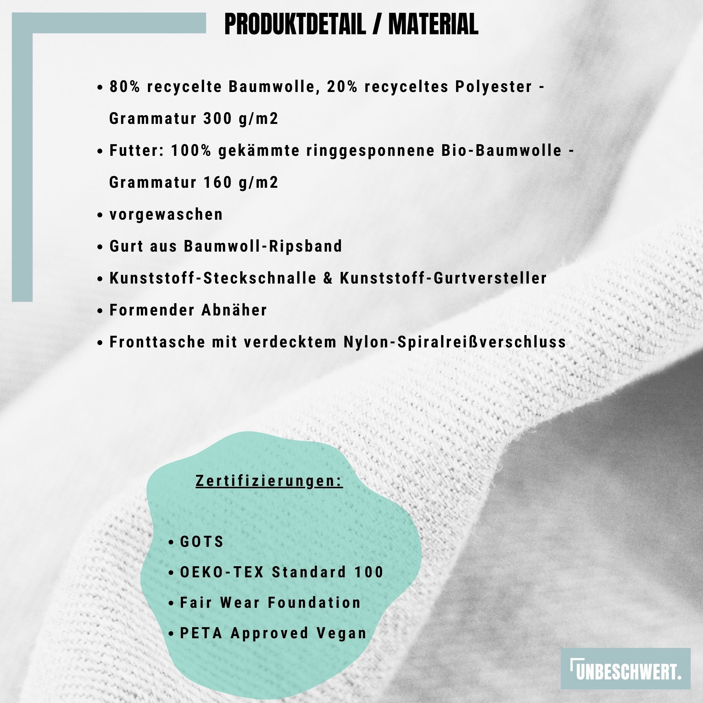 Hip Bag - "U." - schwarz