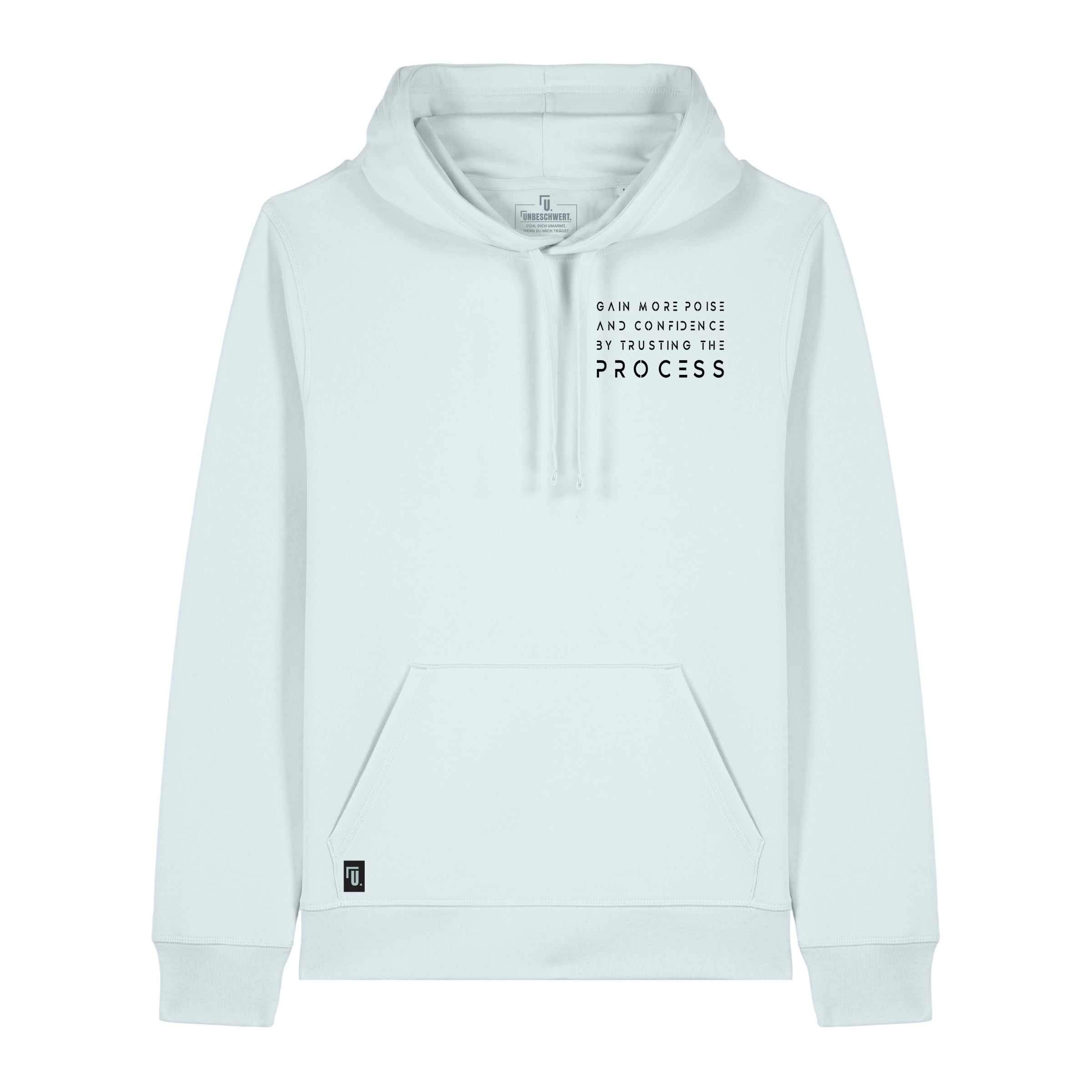 Premium Organic Hoodie_PROCESS_Blue Ice_ Frontansicht