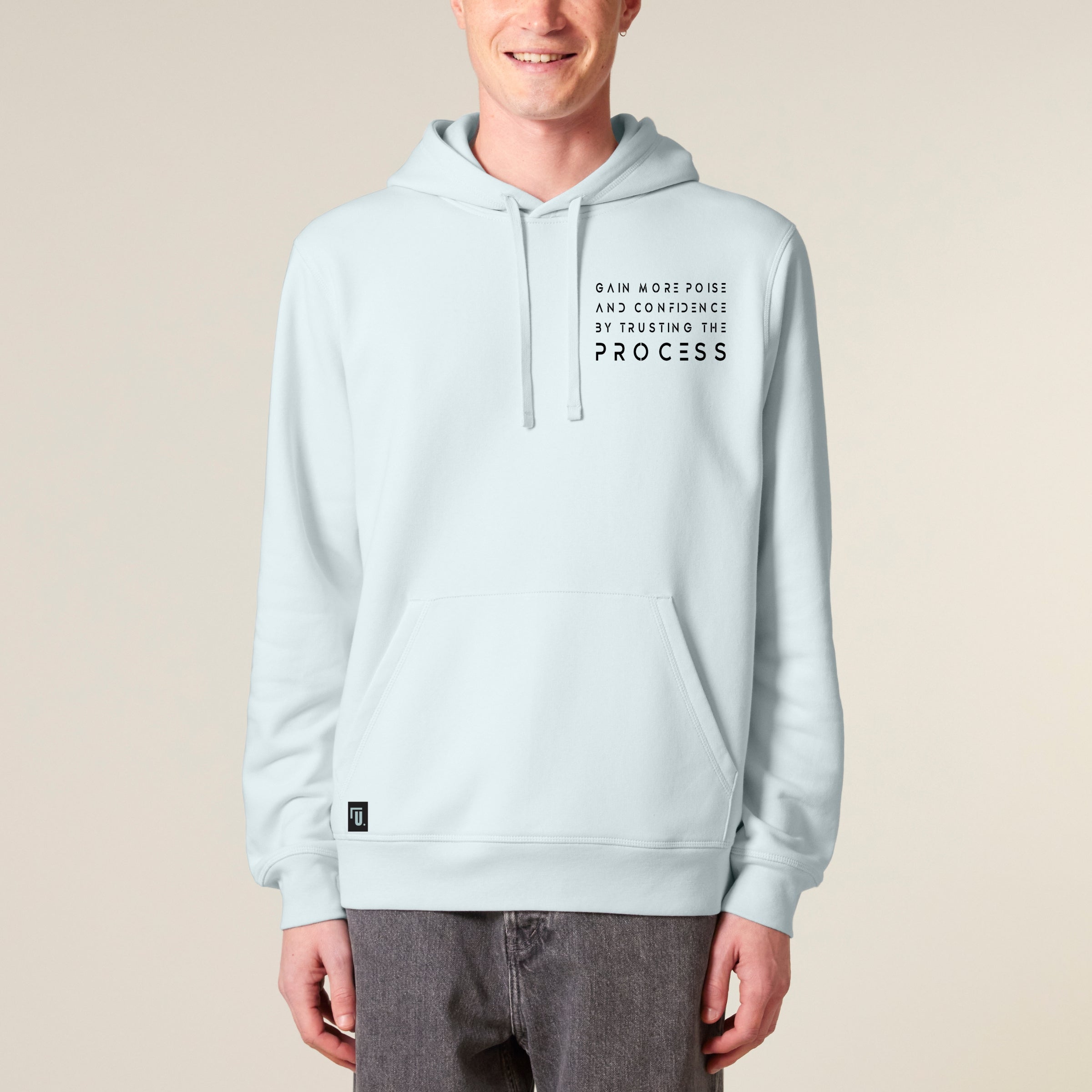 Premium Organic Hoodie_PROCESS_Blue Ice_Mann_ Frontansicht