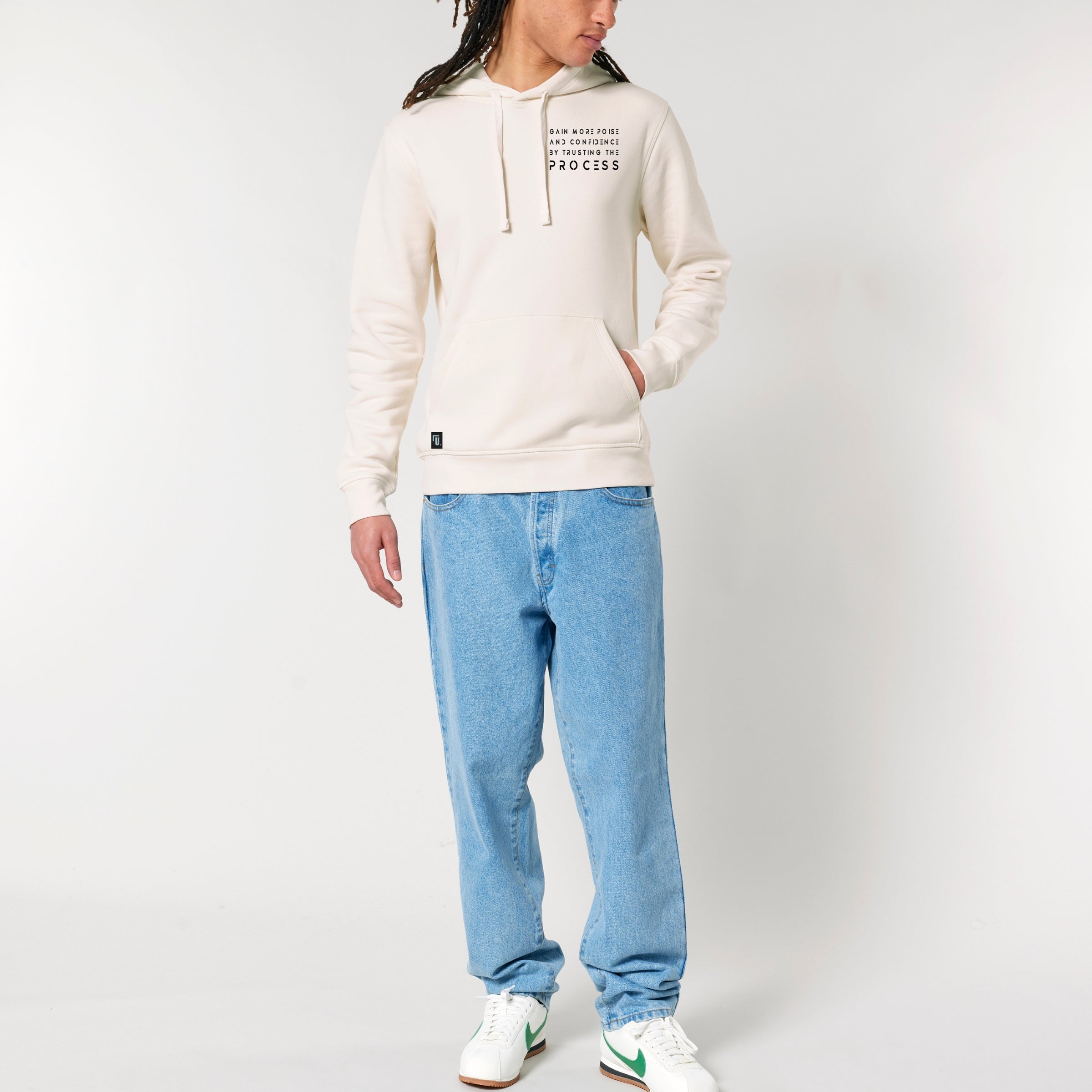 Premium Organic Hoodie_PROCESS_Vintage White_Mann_ Frontansicht
