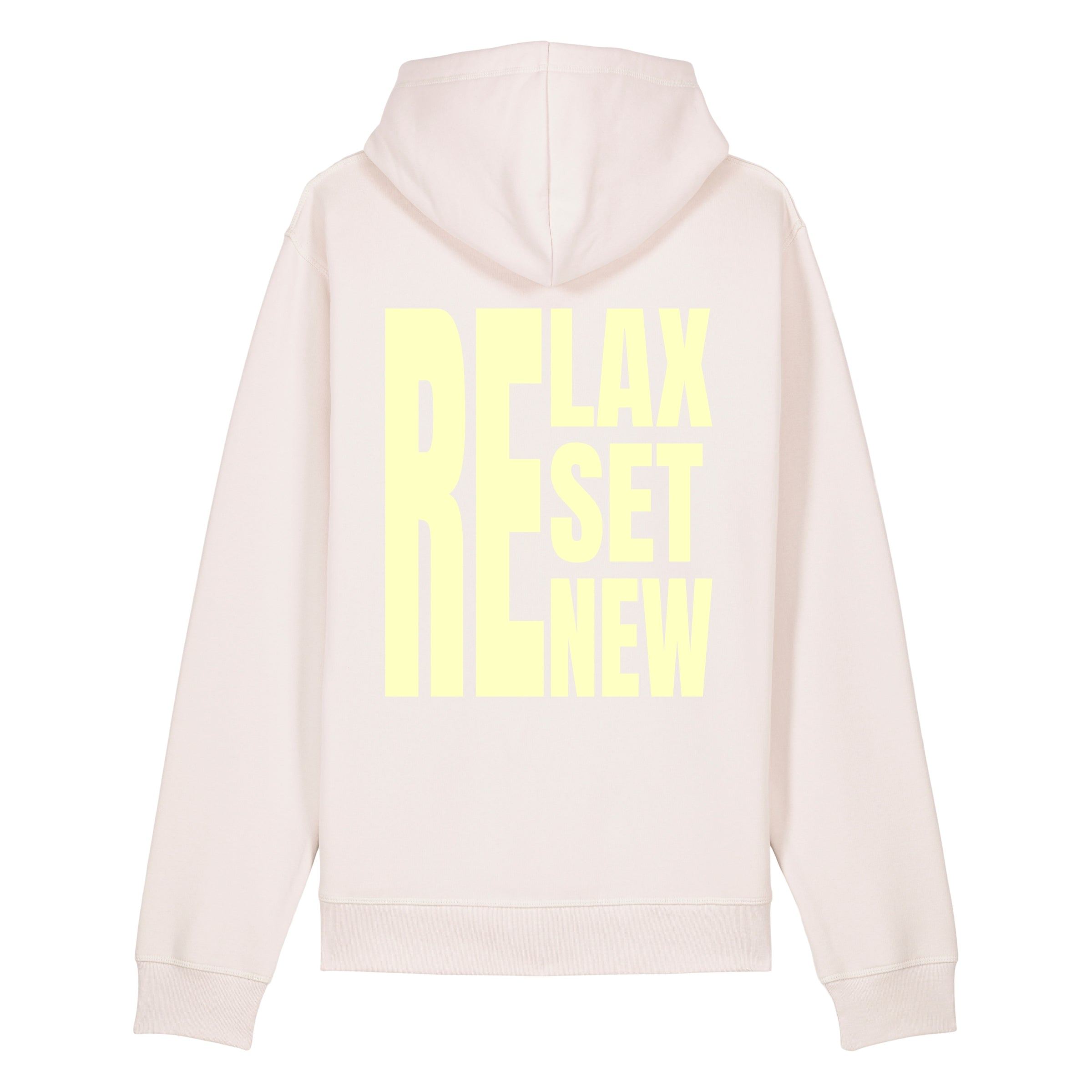 Hoodie "RELAX-RESET-RENEW" Unisex - Vintage White