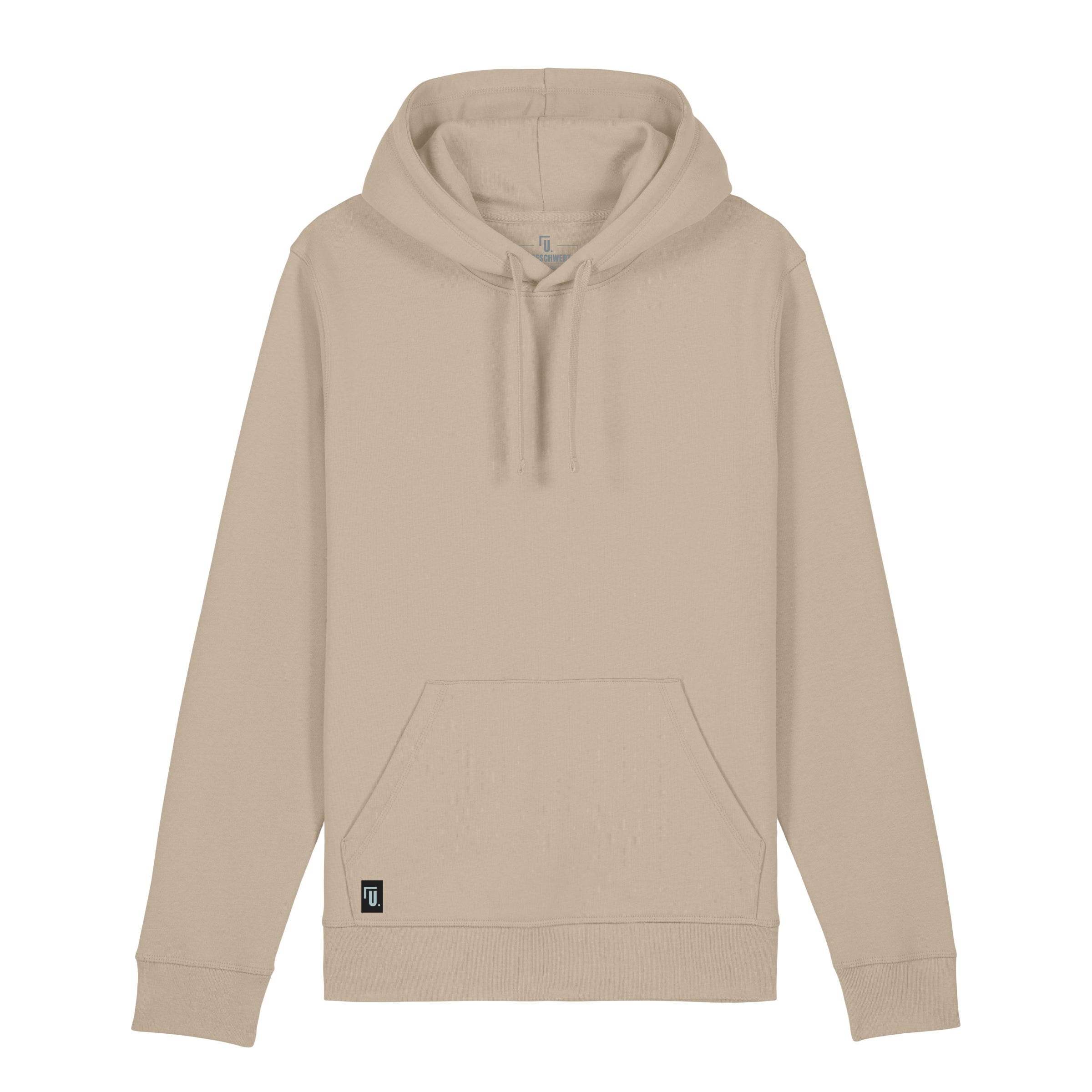 Premium Organic Hoodie RELAX-RESET-RENEW_Desert Dust_ Frontansicht