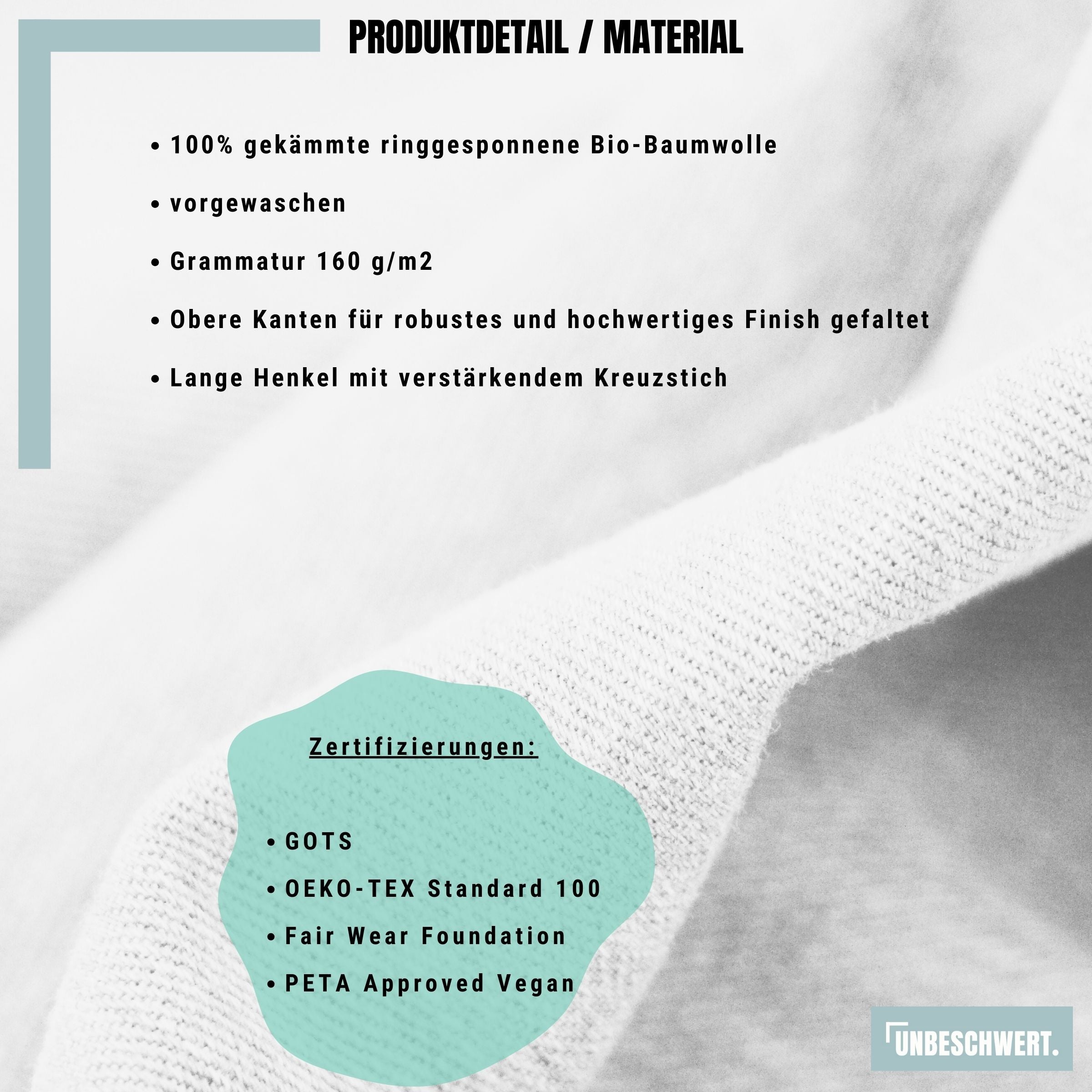 LIGHT TOTE BAG - "SILENCE" - anthracite